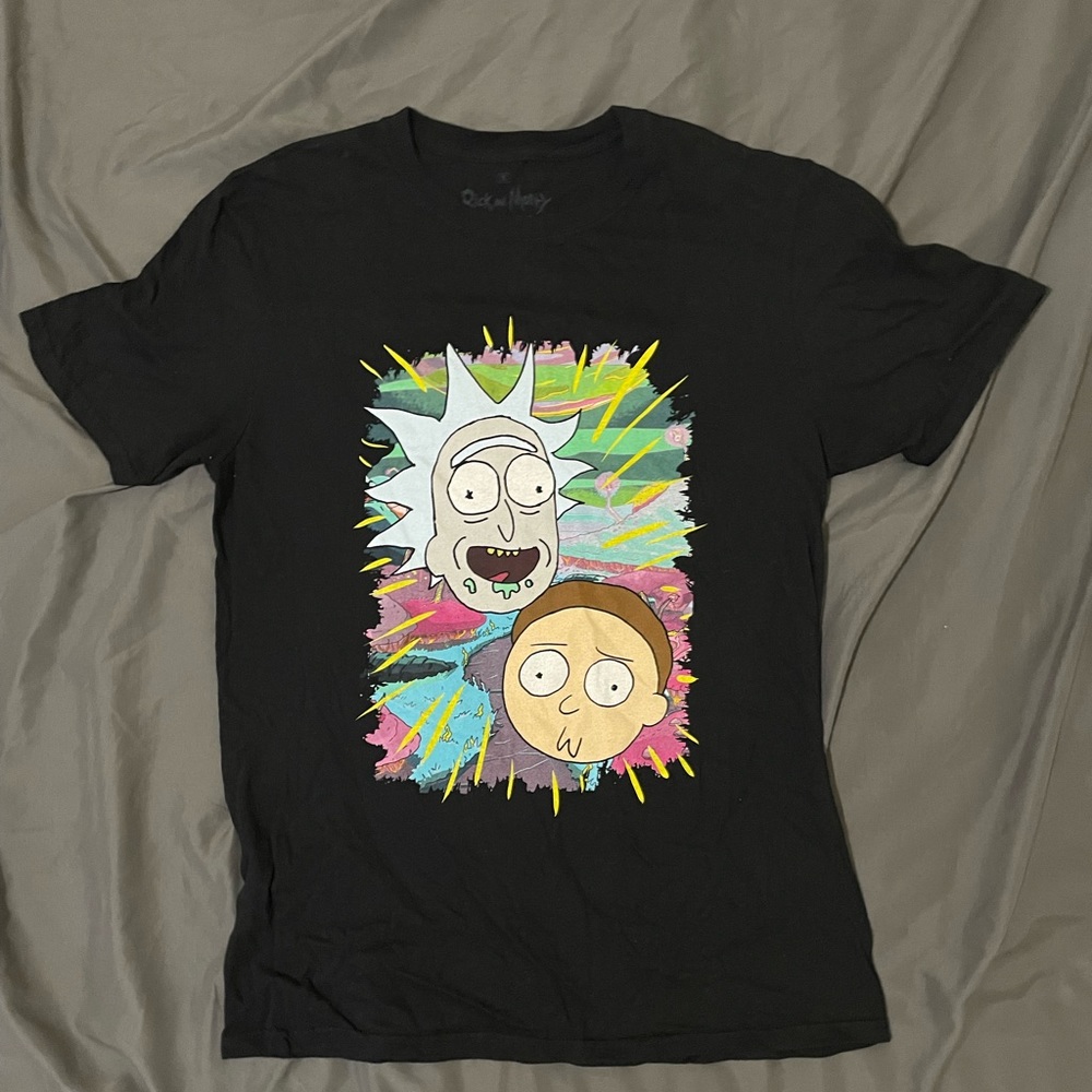 Black Rick And Morty Shirt
